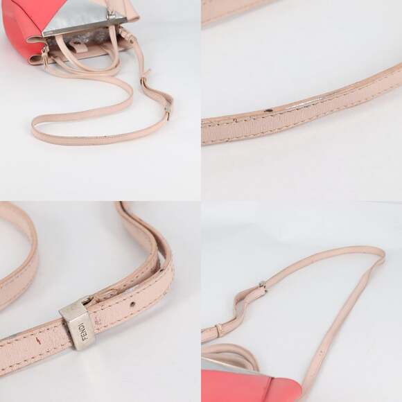 FENDI Petite 2jours Hand Bag Leather Beige Silver - Picture 10 of 14